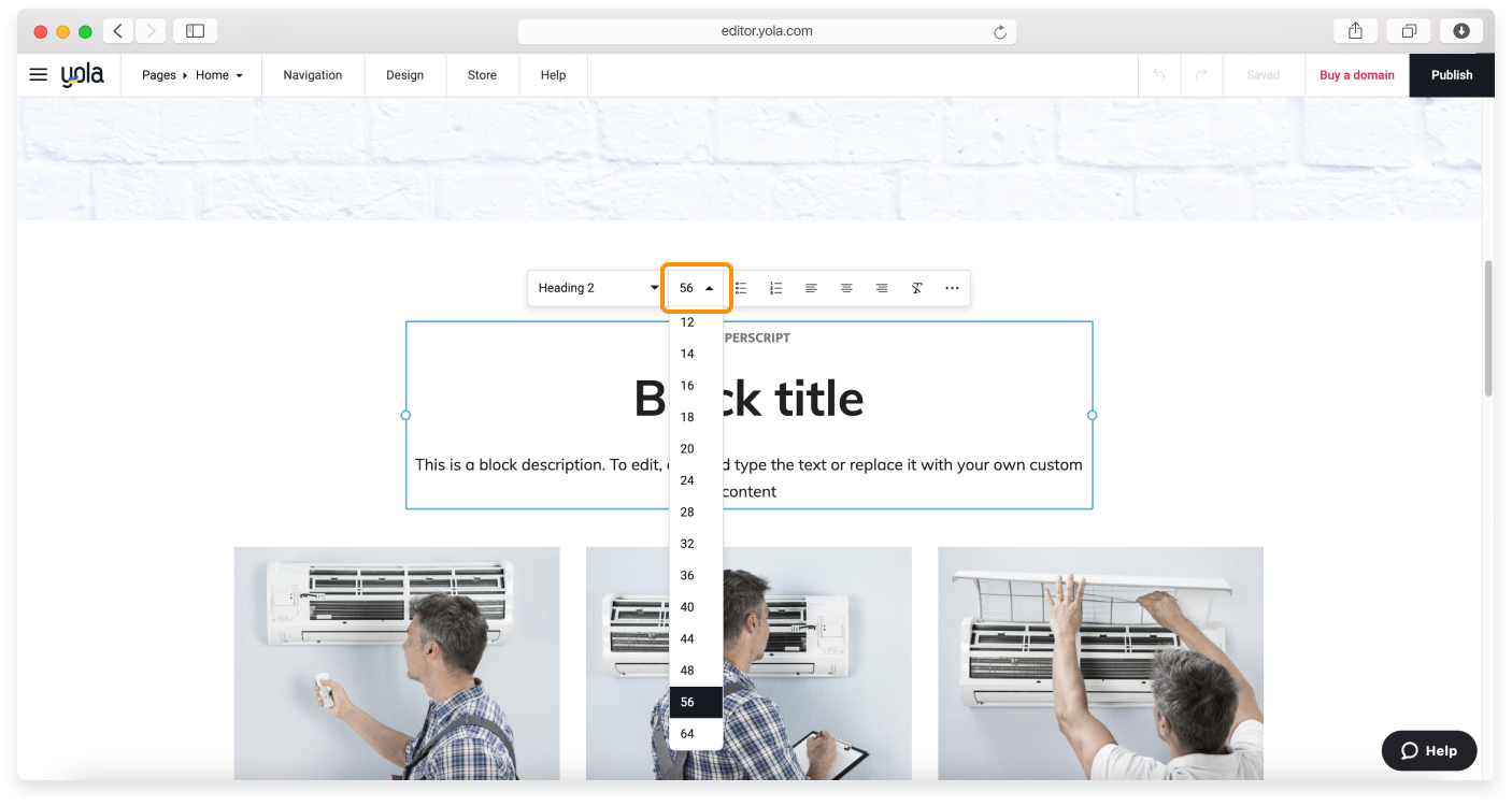 Text editing and formatting – Sitebuilder+